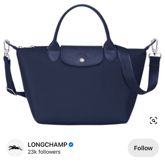LONGCHAMP Le Pliage Neo S Top Handle Bag - Navy (USED) - Picture 1 of 12